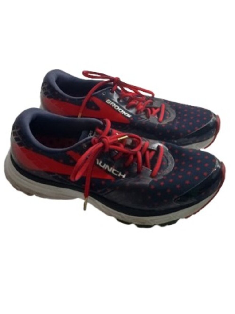 Brooks Womens Launch 3 Lace Up Running Shoes Navy Patriotic Stars 8